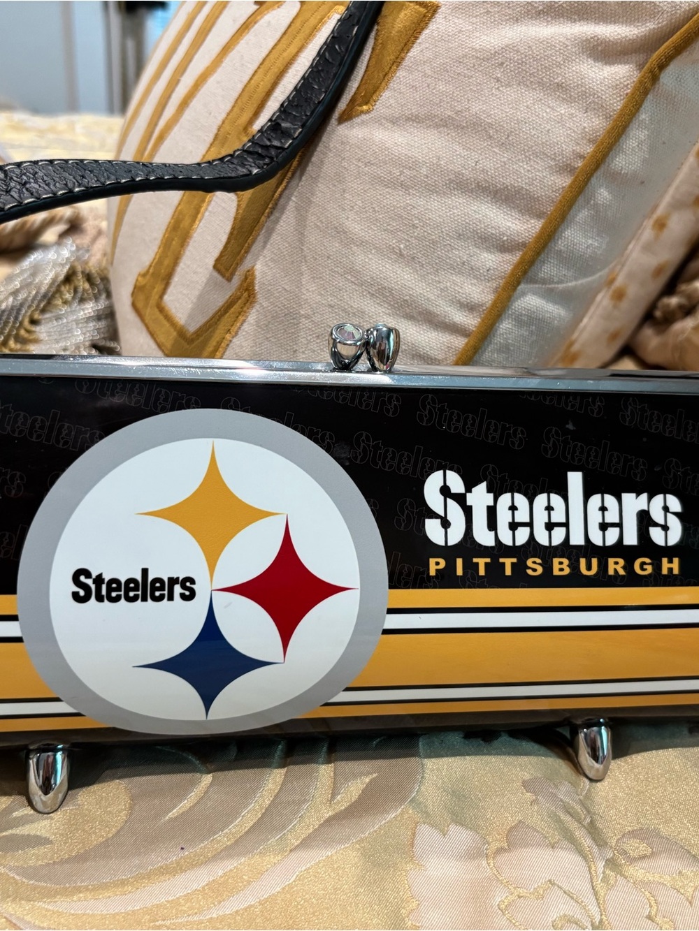 Pittsburgh Steelers Logo Clutch - Black & Gold Team Design